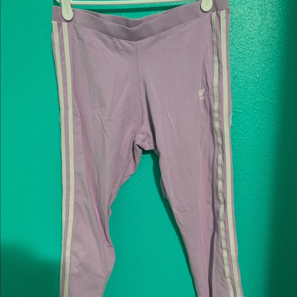 Purple adidas leggings